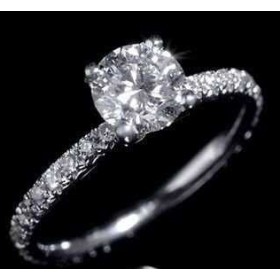 BAGUE DIAMANTS 0.82 CARAT BAGUE VERETTA OR 18 CARATS SE SE ET CITY