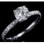 ANELLO DIAMANTI 0.82 CARATI FEDINA VERETTA ORO 18 KT SEX AND CITY 1.0 0.50 1.50