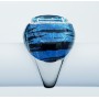 Bague en or blanc 18 carats avec topaze et diamants certifiés - Modelo (Ati)