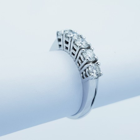 BAGUE VERETTA avec 5 DIAMANTS Total Carats 1.45