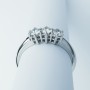 Trilogy Ring in 18kt Gold with Certified Diamonds 0.50ct Total - Model (Trilogy)