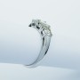 Bague trilogie en or 18 carats avec 1,30 ct de diamants certifiés - Modèle (Divergent)