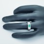 18kt Gold Ring with Emerald and Certified Diamonds - Model (Birg)