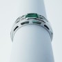 18kt Gold Ring with Emerald and Certified Diamonds - Model (Birg)