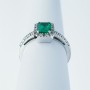Bague en or 18kt avec émeraude et diamants certifiés - Modèle (Borg)