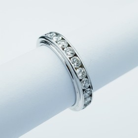 BAGUE D'ÉTERNITÉ VERETTA avec DIAMANTS CERTIFIÉS 2,25 ct Total