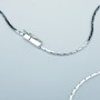 Collana in Oro Bianco 18 kt con Diamanti e Rubini Certificati