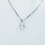CIONDOLO DIAMANTE PUNTO LUCE in ORO BIANCO 18 kt 0.75 ct G VS1