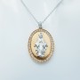 18 KT GOLD MADONNA NECKLACE WITH CERTIFIED DIAMONDS