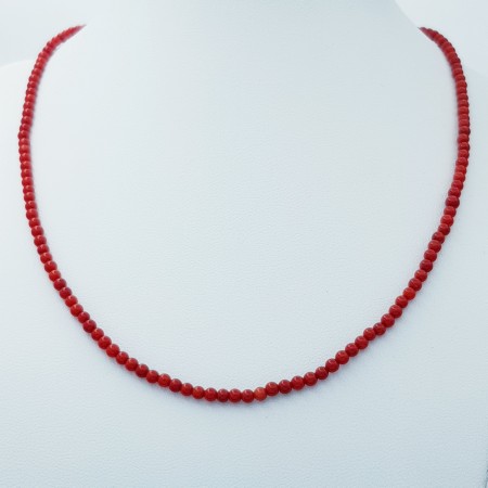 CORAL NECKLACE LENGTH 40 18 KT GOLD CLOSURE