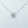 Collana Ciondolo in Oro Bianco 18 kt con Diamanti Certificati - (Box)