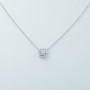 Collana Ciondolo in Oro Bianco 18 kt con Diamanti Certificati - (Box)