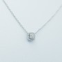 Collana Ciondolo in Oro Bianco 18 kt con Diamanti Certificati - (Box)