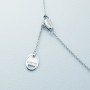 Collana Ciondolo in Oro Bianco 18 kt con Diamanti Certificati - (Box)