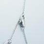 Collana Ciondolo in Oro Bianco 18 kt con Diamanti Certificati - (Box)