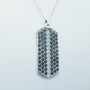 Collier pendentif en or blanc 18 carats avec diamants certifiés - Modèle (Constellation)