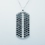 Collier pendentif en or blanc 18 carats avec diamants certifiés - Modèle (Constellation)