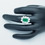 Bague en or 18kt avec émeraude et diamants certifiés - Modèle (Barg)