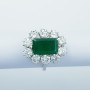 Anello in Oro 18kt con Smeraldo e Diamanti Certificati - Modello (Barg)