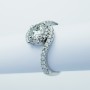 18 kt Gold Ring with Certified Diamonds - Model (Tribute)