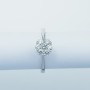 ANELLO in ORO BIANCO 18kt con DIAMANTI 0.52 ct Totali - Modello (MAGIC)