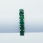 18kt Gold Veretta Ring with Certified Emeralds - Model (GreenBand)