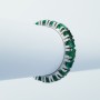 18kt Gold Veretta Ring with Certified Emeralds - Model (GreenBand)