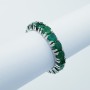 18kt Gold Veretta Ring with Certified Emeralds - Model (GreenBand)