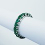 18kt Gold Veretta Ring with Certified Emeralds - Model (GreenBand)