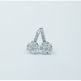 18 kt GOLD DIAMONDS DANGER EARRINGS 1.70 ct total - Model (MAGIC)