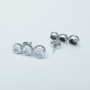 18 kt GOLD DIAMONDS EARRINGS 0.13 ct total - Model (Onion)
