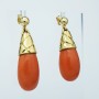 18 kt Yellow Gold and Coral Earrings