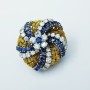 18 kt Gold Earrings with Blue Sapphires and Certified Diamonds