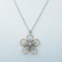 Collana Ciondolo in Oro 18 kt con Diamanti Certificati - Modello (Fiorella)