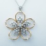 Collana Ciondolo in Oro 18 kt con Diamanti Certificati - Modello (Fiorella)