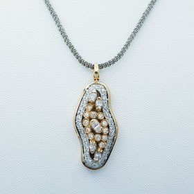 Collana Ciondolo in Oro 18 kt con Diamanti Certificati - Modello (Fill)