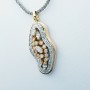 Collana Ciondolo in Oro 18 kt con Diamanti Certificati - Modello (Fill)