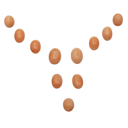 Set di Gemme di corallo rosa per realizzazione gioiello