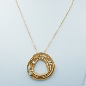 Collana Pendente Dune in Oro 18 kt e Diamanti Certificati