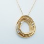 Dune Pendant Necklace in 18 kt Gold and Certified Diamonds