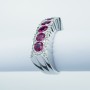 Bague en or 18kt avec diamants et rubis certifiés - Modèle (binaire)