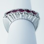 Bague en or 18kt avec diamants et rubis certifiés - Modèle (binaire)