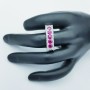 Bague en or 18kt avec diamants et rubis certifiés - Modèle (binaire)
