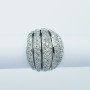 Anello in Oro 18kt con Diamanti Certificati 0.98 ct Tot. - Modello (Plasa)