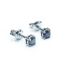 BOUCLES D'OREILLES DIAMANT NOIR 18kt OR BLANC 0.35 CARATS TOTAUX
