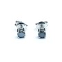 BOUCLES D'OREILLES DIAMANT NOIR 18kt OR BLANC 0.35 CARATS TOTAUX