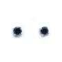 BOUCLES D'OREILLES DIAMANT NOIR 18kt OR BLANC 0.35 CARATS TOTAUX