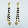 Boucles d'oreilles en or jaune 18 kt et onyx