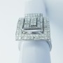 Anello in Oro Bianco 18kt 1.92ct Totale G VVS1 - Modello (LIDIA)