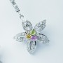 18 KT White Gold Earrings with Certified Sapphires and Diamonds